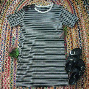 Obey Striped Knit Tee Dress